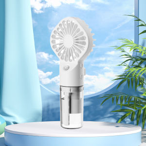 【New Arrival】 Mini Handheld Fan with Mist Spray 4 Speed Portable Personal Air Cooler for Home Office Dorm Room