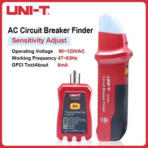 UNI-T UT25Aเครื่องมือทดสอบเครือข่าย UNI-T ตัวทดสอบเต้ารับไฟ LED 90-120V พร้อมตัวรับสัญญาณเตือนความไวแบบปรับได้สำหรับ UT25A