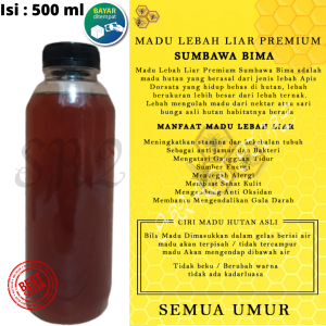 Madu Asli Murni Hutan Liar Sumbawa Kemasan Botol Plastik Isi 500 ML