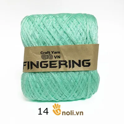 Sợi cotton bóng fingering trơn Craft yarn VN chuyên móc bikini croptop váy áo mùa hè 100g xuất xứ Việt Nam