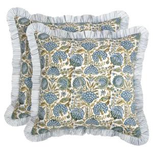 2 gói vỏ gối tỉa Xù Chống phai vỏ đệm Polyester in hoa Phòng ngủ phòng khách kiểu dáng