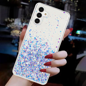 Luminous Sequins Glitter Case For Samsung Galaxy A55 A54 5G A34 A05S A15 A16 A56 S24 Ultra S23 S25 Shiny Bling Glow Dark Cover