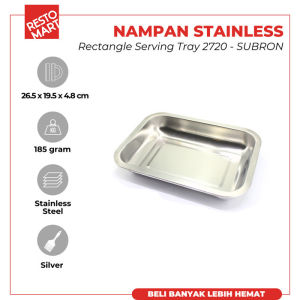 Rectangular Tray / Nampan Saji Makanan 26.5 cm RESTOMART Stainless (0817084)(F0)