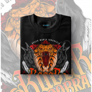 Kaos pria kacer ngobra kicaumania model terbaru bahan katun Bawara