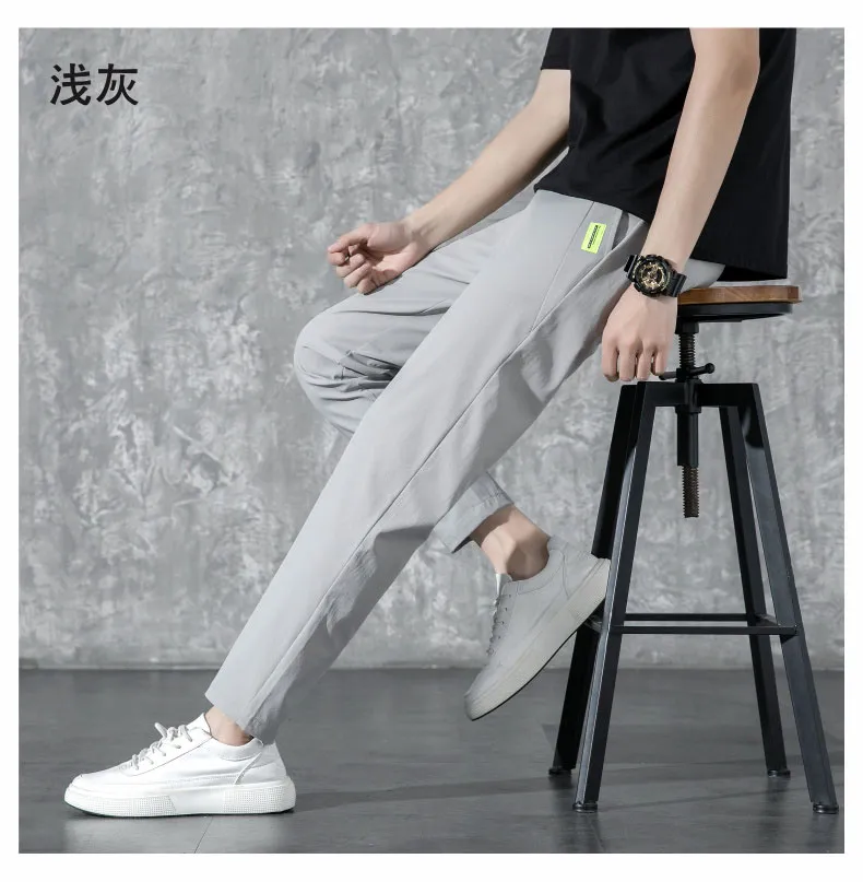 Fashion Men Pants Casual Ankle Pants Korean Pants Summer Slim Fit