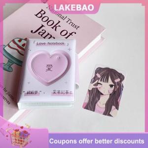 【LAKEBAO】 3-inch tim Hollow ảnh chủ thẻ Collector cuốn sách 32 Túi khả năng chịu nước photocard Chất kết dính cho thần tượng hình ảnh