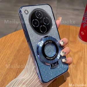 OPPO Find X8 Case OPPO Find X8 Pro Glitter Magnetic Phone Case Shockproof Cover All-inclusive Edge Anti-fall Soft Case