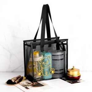 1pcs Portable Flower Cartoon Shoulder Sling Bags Clear Beach Tote Bag