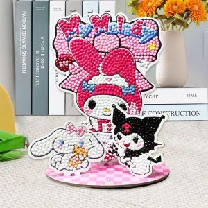 New Sanrio 3D DIY Diamond Art Kuromi Melody Cinnamall Pochacco Hello Kitty Art Craft Birthday Present Gift For Children-AD012