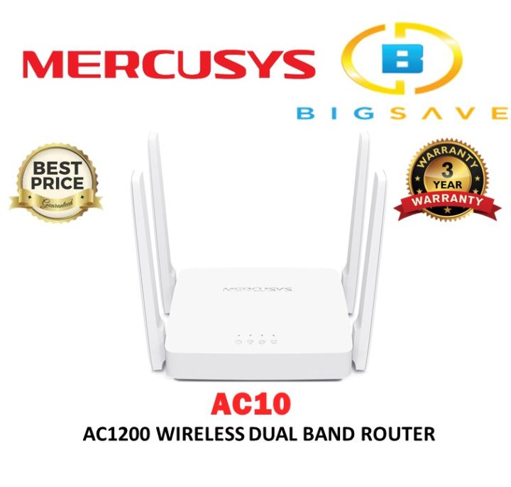 MERCUSYS AC10 AC1200 WIRELESS DUAL BAND ROUTER | Lazada