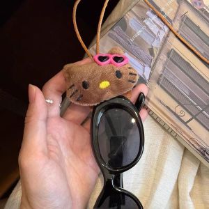 โซ่คล้องที่หนีบแว่นกันแดดแมวน่ารักสำหรับผู้หญิงอุปกรณ์เสริมแว่นตาแบบพกพาและป้องกันการสูญหาย