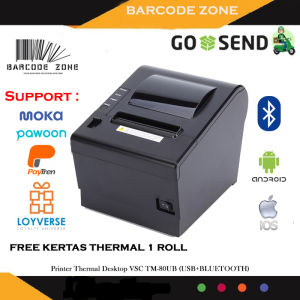 PRINTER KASIR/PPOB THERMAL 80MM VSC TM-80UB ANDROID (USB+BLUETOOTH)