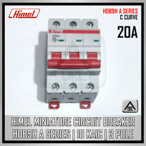 HIMEL MINIATURE CIRCUIT BREAKER HDB9H A SERIES  | 10 KAIC | 3 POLE | 6a to 63a | VAT INCLUDED PRICES