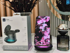 LOA BLUETOOTH ĐA CHỨC NĂNG KIÊM BỘ SẠC KHÔNG DÂY 5 TRONG 1 WIWU FLOW W039