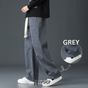 MKSHOP casual pants men thickened drawstring long pants for student sweatpants seluar college lelaki bertali k37