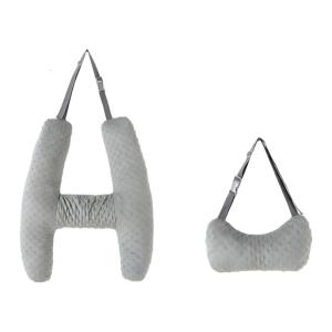 หมอนหนุนหัวนอนสำหรับรถยนต์หมอนสำหรับเดินทางเบาะรองรับร่างกายศีรษะสำหรับเด็กที่นั่งด้านหลังรูปตัว H