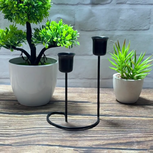Tapered Holders Decorative Stands Iron Black Candlestick Holders Table Decoration for Wedding Home Decors