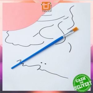 OFM-A98 Kuas Lukis Cat Air Paint Brush Nilon Ujung Pointed dan Flat Kuas Kecil Lancip Datar Akrilik