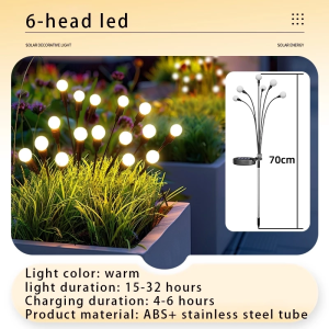 【2PCS】Firefly Light Floor Lamps  Lawn Decorative Lights Solar Powered Led Light Party Light Durable