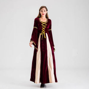 11.11 Cross-border Halloween court aristocratic princess and queen costumes retro European royal drama stage costumes