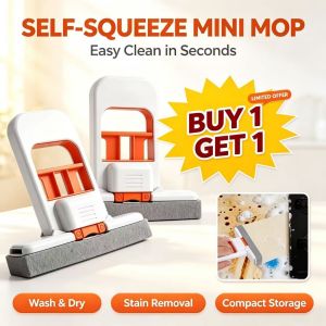 【Buy 1 get 1】Mini Handheld Mop Small Household Desktop Wet Dry Water Spray Head Bathroom Kitchen Desktop Glass