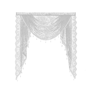 Laces Waterfalls Valance Curtain with Intricate Beadwork and Embroidery for Sophisticated Touch in Various Home Space