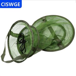 [COD] CISWGE Fishing Net Fishing Creel Tackle Nylon Landing Net Cast Fishing Network Cage