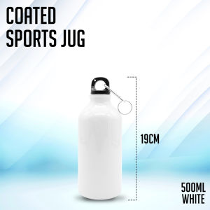 Quaff 500ml/600ml/750ml Sports Jug White w/ Carabiner Hook Sublimation Printable Water Bottle