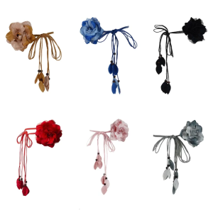 Phụ nữ phong cách bohemian thắt lưng eo hoa tinh tế decors Đai bện ĐẦM MÙA HÈ Phụ nữ mùa hè bên bờ biển thắt lưng eo