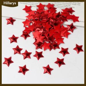 [Hillarys] 100Pcs Stars for Christmas Party Decor Foam Fabric Stars DIY Scrapbook Cards Ornaments Embellishments Accessory