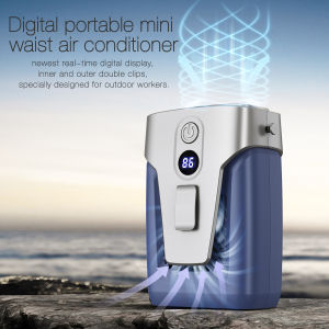 Portable Fan 12000mAh Rechargeable Stsase Mini Waist Fan With Max 30H Working Time 3 Speeds 9500RPM Strong Airflow Wearable Personal Clip Fan Belt Fan for Outdoor Jobsite Farms Traveling Fishing