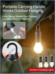 Camping Lights Portable and Portable Folding Solar Charging Camping Lights Energy Saving Metal Case
