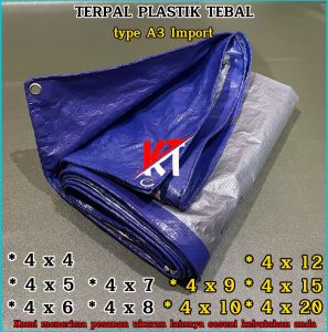 Terpal Murah 4x4 Meter 4x5 4x6 4x7 4x10 4x20 Dll Type A3 Import