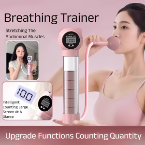 Counting Breathing Dumbbell Abdominal Breathing Trainer Abdominal Exercise Lung Capacity Abdominal Muscle Breathing Dumbbell Adjustable可计数调砝码呼吸哑铃