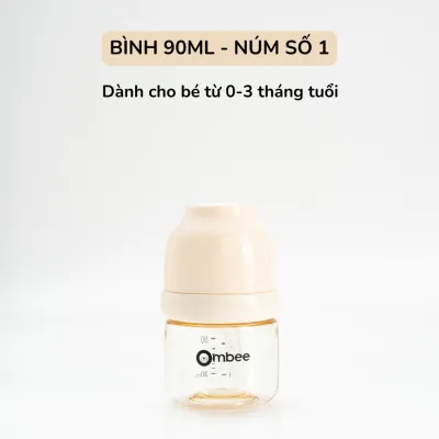 Bình Sữa Ombee Chất Liệu PPSU Phiên Bản Basic Dung Tích 90ml/170ml/270ml