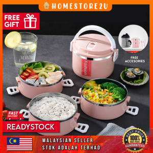 Insulated multi layer Stainless steel cute lunch box bento box 3 Tier/Mangkuk tingkat stainless steel comel 3 tingkat