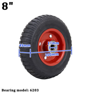 10 High Quality Rubber Trolley Wheel Heavy Duty Durable Wheelbarrows Wheels