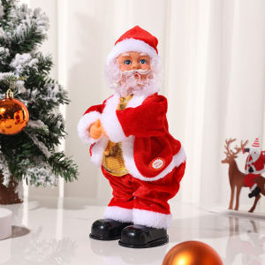 ACC29 Aksesoris Hiasan Pajangan Boneka Santa Mainan Natal BONEKA INI BISA BERGERAK DAN ADA MUSIC Meriah Merry Christmas