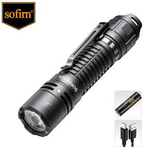Sofirn Sc28 Mạnh Mẽ đèn pin chiến thuật XHp50D Hi Đèn pin Edc 2800 Lumens Độ Sáng 223M Phạm Vi 5000MAh Pin USB C cổng sạc điện thoại IPX8 Không Thấm Nước Cho du lịch ngoài trời Câu Cá