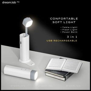 Multifunctional Mini Power Bank Portable Flashlight Rechargeable Eye Protection Desk Lamp Mobile Power USB Desk Lamp