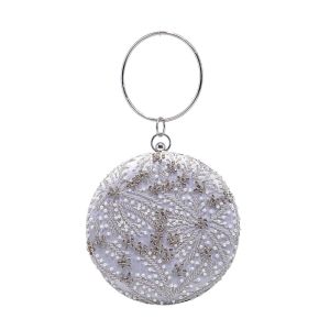 Waiwai Tas Kondangan Wanita Elegant Round Clutch Cantik Mewah 17239