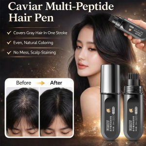 Caviar Hair Touch Up Pen Gray Hair Concealer Root Cover Up Instant Coverage Natural Black Color Portable Hair Care Styling Tool