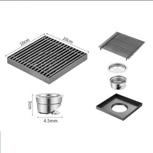 SR2N Large Drainage Bathroom Floor Drain 304 Stainless Steel Insect-proof Shower Drains Durable Anti-odor Drain Filter Bathtub Drain Toilet