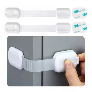 Child Safety Locks for Refrigerator and Appliance Doors Adjustable Baby Proof Security Latches