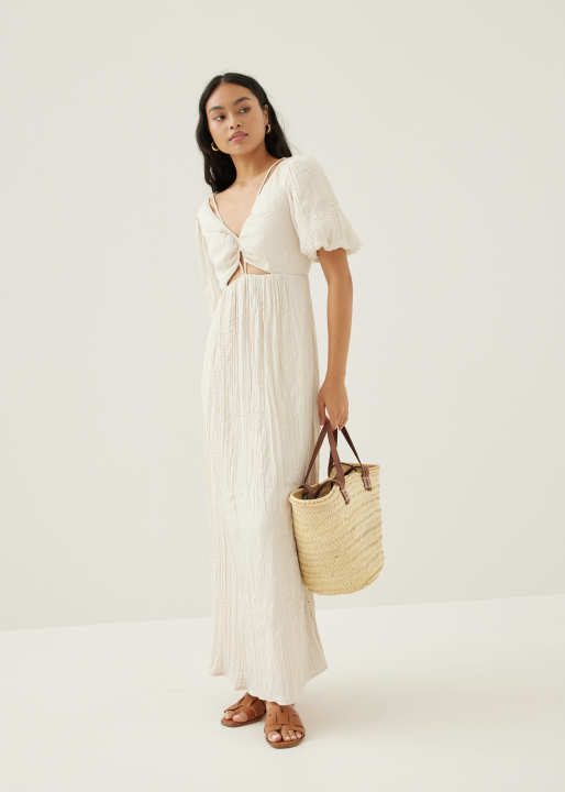 Love Bonito Linen Fit And Flare Dress Love Bonito Dress Wanita Lynn Padded  Textured Fit Flare Midi