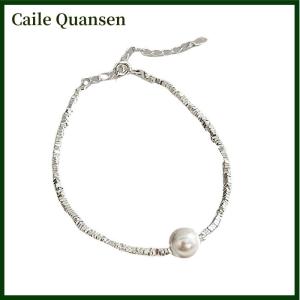 Caile Fashion Clavicle Chain Broken Irregular Necklace Bracelet for Women Wedding Party Birthday Vintage Jewelry Gifts