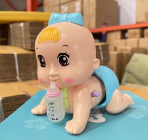 ***พร้อมส่ง*** เด็กคลาน ตุ๊กตาใส่ถ่าน ตุ๊กตาคลานได้ ตุ๊กตามีเสียง