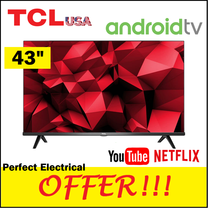 TCL 43 inch Smart Android LED TV builtin WiFi 43s5200 DVB T2 (free