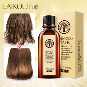 Lai Kou Moroccan Wash Free Hair Care Essential Oil Smoothens Hair Fury and Dry Hair Care Essential Oil