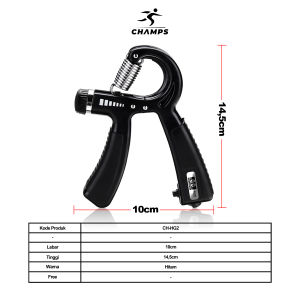 CHAMPS Bundling 5 IN 1 Stretch Bands dan 5-60Kg Handgrip dengan Dig Counter Paket Hemat Alat Olahraga di Rumah Latihan Kekuatan Otot Tangan